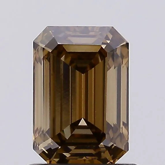 1.02ct Emerald Lab Grown Diamond (Colour Fancy Brown, Clarity VS1, IGI Certified)