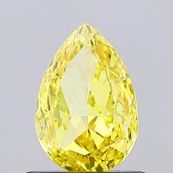0.62ct Pear Lab Grown Diamond (Colour Fancy Vivid Yellow, Clarity VVS2, IGI Certified)