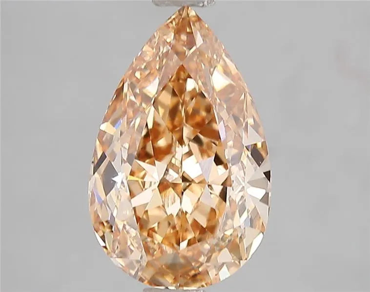 3.02ct Pear Lab Grown Diamond (Colour Fancy Intense Orange Yellow, Clarity VVS2, IGI Certified)