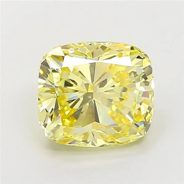 4.02ct Cushion modified Lab Grown Diamond (Colour Fancy Yellow, Clarity VS2, IGI Certified)