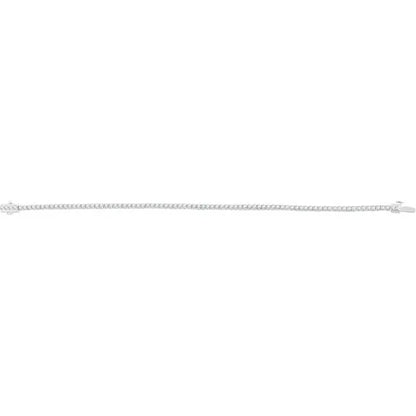 14K White Gold 1 3/4 CTW Natural Diamond Line Bracelet – 7"