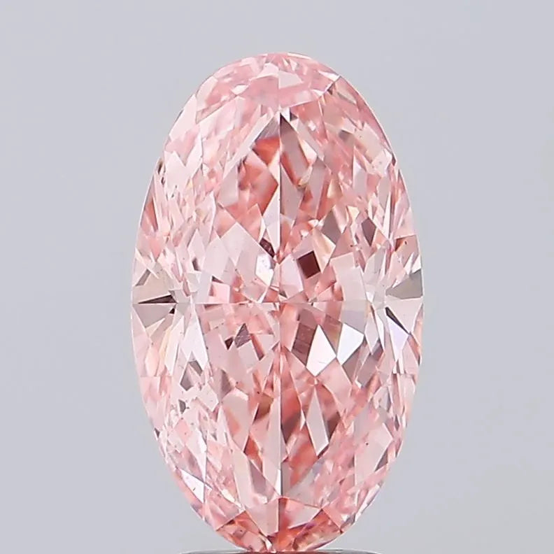 5.03ct Oval Lab Grown Diamond (Colour Fancy Vivid Pink, Clarity VS2, IGI Certified)