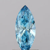 0.91 კარატიანი Marquise Lab Grown ბრილიანტი (ფერი: Fancy Vivid Blue, Clarity VS1, IGI სერტიფიცირებული)