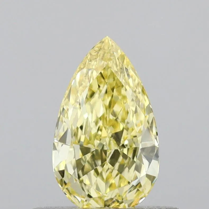 0.50ct Pear Lab Grown Diamond (Colour Fancy Vivid Yellow, Clarity VVS2, IGI Certified)
