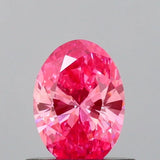0.63ct Oval Lab Grown Diamond (Colour Fancy Vivid Pink, Clarity VS2, IGI Certified)