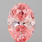 5.01ct Oval Lab Grown Diamond (Colour Fancy Vivid Pink, Clarity VS2, IGI Certified)