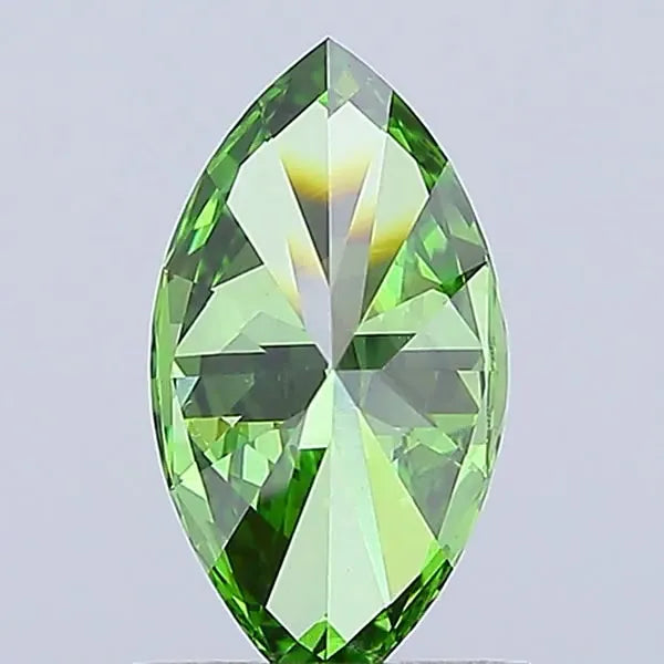 0.52ct Marquise Lab Grown Diamond (Colour Fancy Vivid Green, Clarity VS1, IGI Certified)