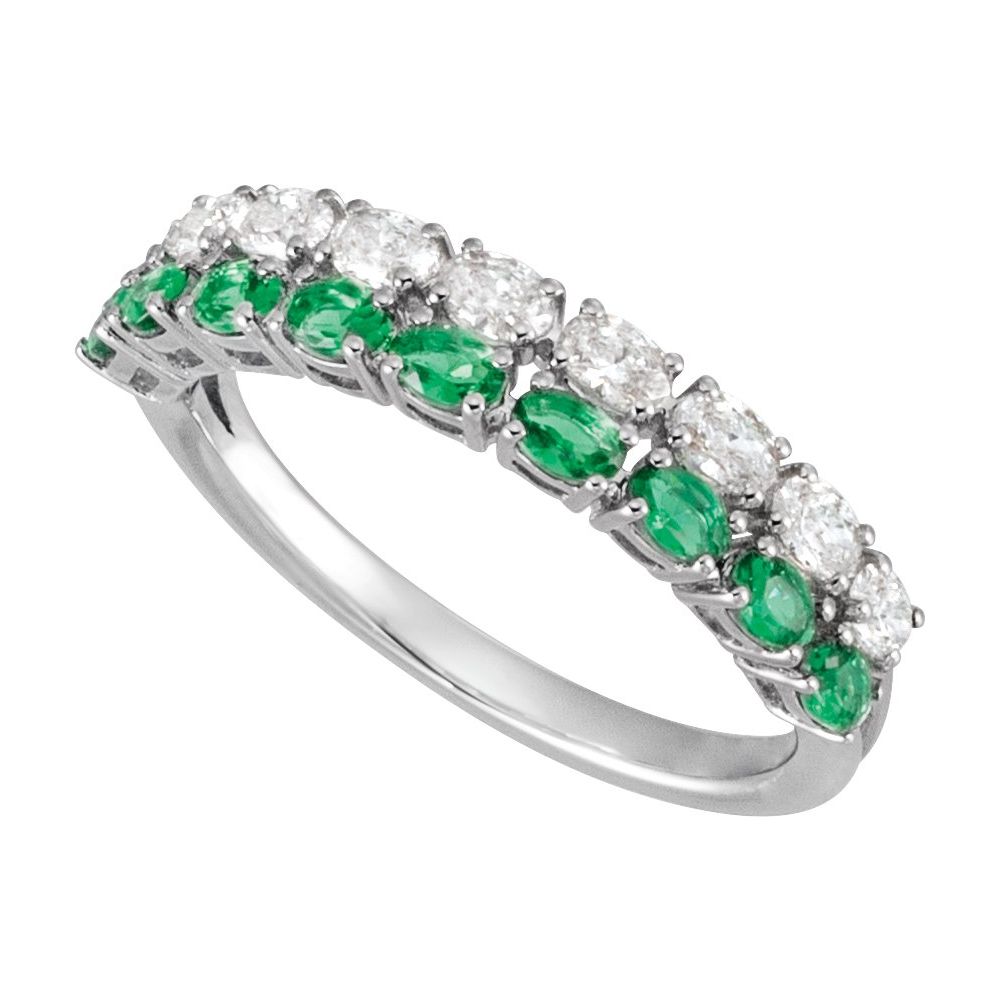 Lab-Grown Emerald & 0.90 CTW Lab-Grown Diamond Ring ✨