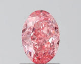 0.87ct Oval Lab Grown Diamond (Colour Fancy Vivid Pink, Clarity VVS2, IGI Certified)