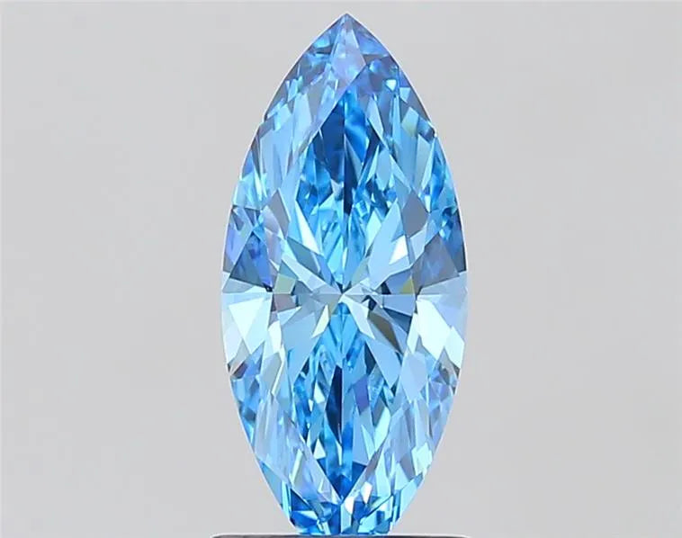 1.39ct Marquise Lab Grown Diamond (Colour Fancy Vivid Blue, Clarity VVS2, IGI Certified)