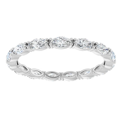 14K White 1 CTW Lab-Grown Diamond Eternity Band