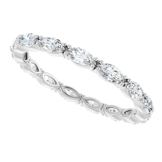 14K White 1 CTW Lab-Grown Diamond Eternity Band