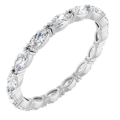 14K White 1 CTW Lab-Grown Diamond Eternity Band