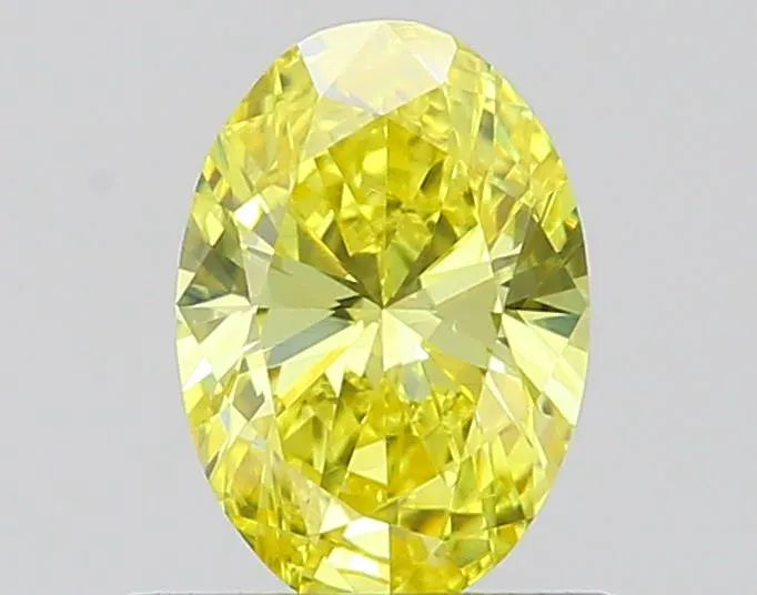 0.53ct Oval Lab Grown Diamond (Colour Fancy Vivid Yellow, Clarity VS1, IGI Certified)