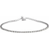 14K White Lab-Grown Diamond Tennis Bracelet 7 1/4"
