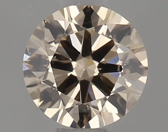 0.50ct Round Natural Diamond (Colour Fancy Light Brown, Clarity I1, Cut VG, GIA Certified)