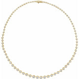 Lab-Grown Diamond Line Necklace 6.75 CTW – 16 Inch Round Diamond Tennis Necklace