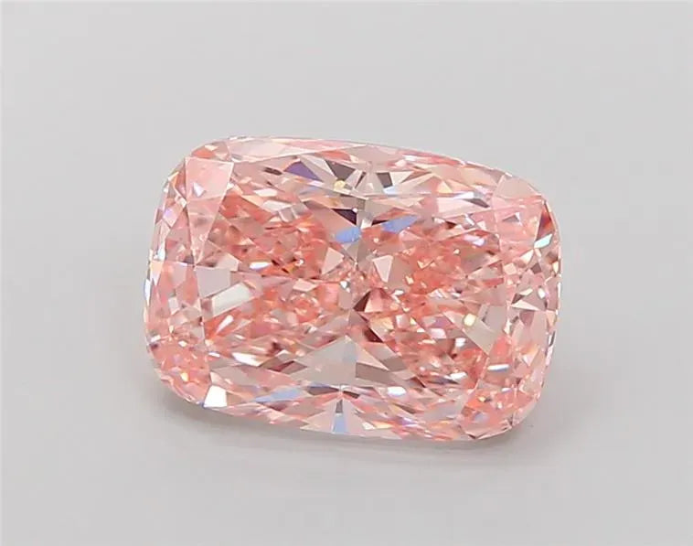 3.14ct Cushion brilliant Lab Grown Diamond (Colour Fancy Intense Pink, Clarity VS1, IGI Certified)