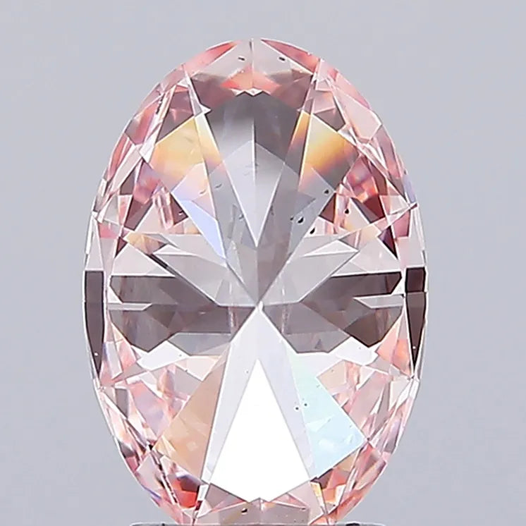 3.02ct Oval Lab Grown Diamond (Colour Fancy Vivid Pink, Clarity VS2, IGI Certified)