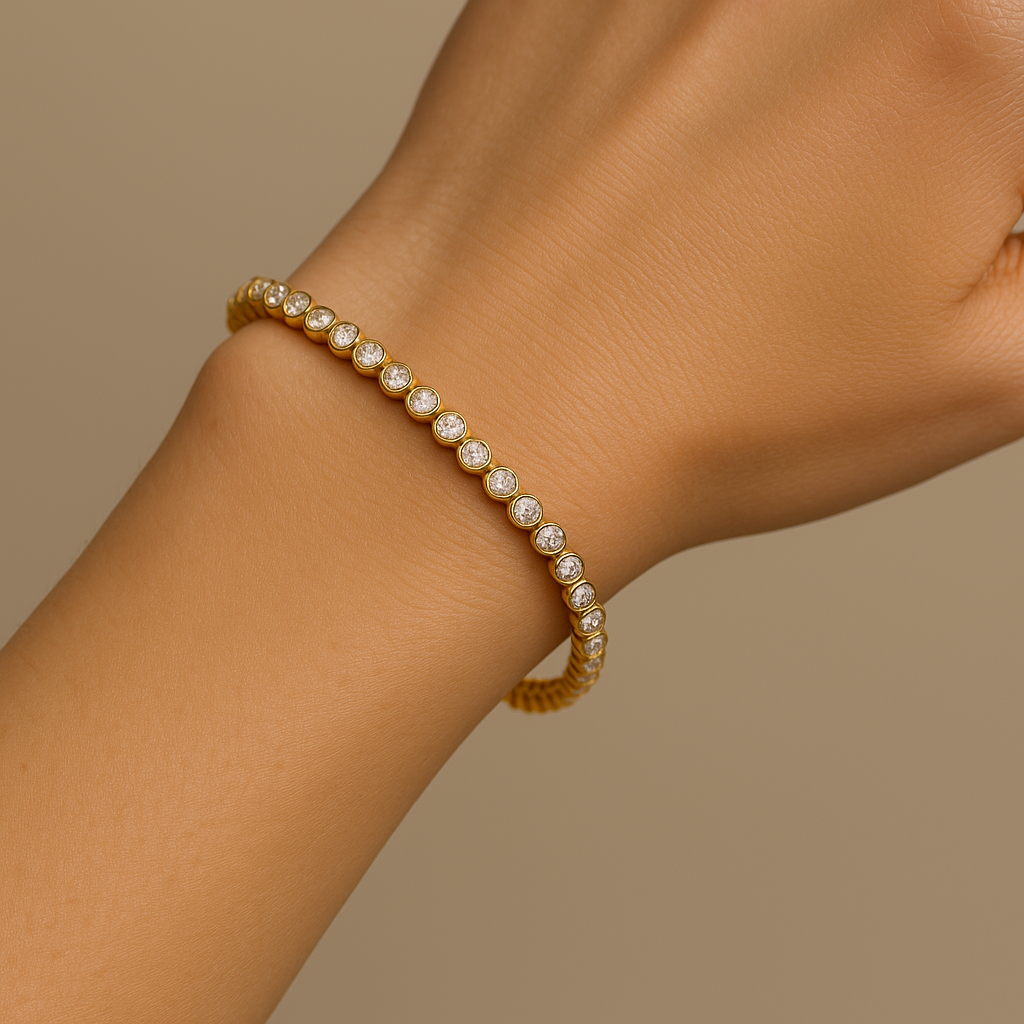 14K Gold 4 9/10 CTW Lab-Grown Diamond Line Bracelet – 7"