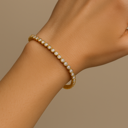 14K Gold 4 9/10 CTW Lab-Grown Diamond Line Bracelet – 7"