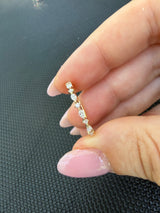 Minimalist Natural Diamond Marquise & Round Alternating Band in 14K Yellow Gold