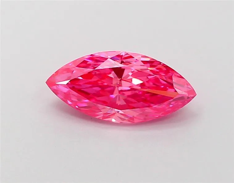 0.91ct Marquise Lab Grown Diamond (Colour Fancy Vivid Pink, Clarity VS1, IGI Certified)