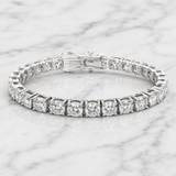 21.47 CTW Lab-Grown Diamond Tennis Bracelet – 14K White Gold