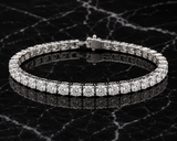 12.98 CTW Round Lab-Grown Diamond Tennis Bracelet – 14K White Gold