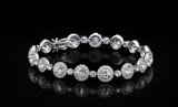 9.21 CTW Fancy Lab-Grown Diamond Bracelet – 14K White Gold