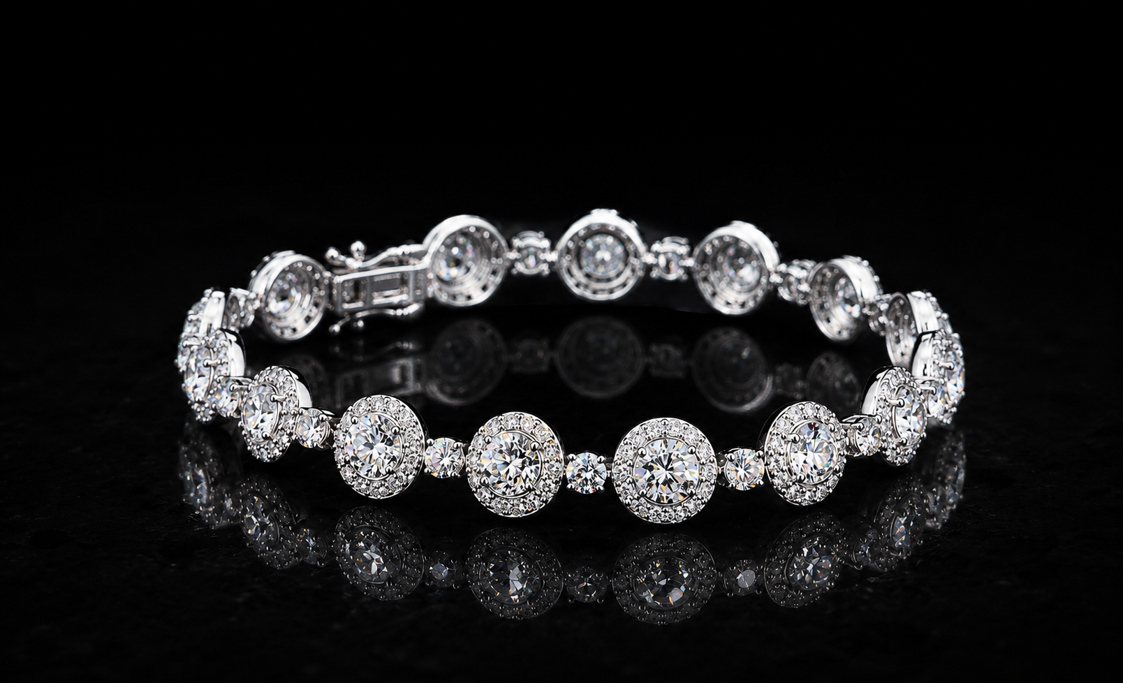 9.21 CTW Fancy Lab-Grown Diamond Bracelet – 14K White Gold