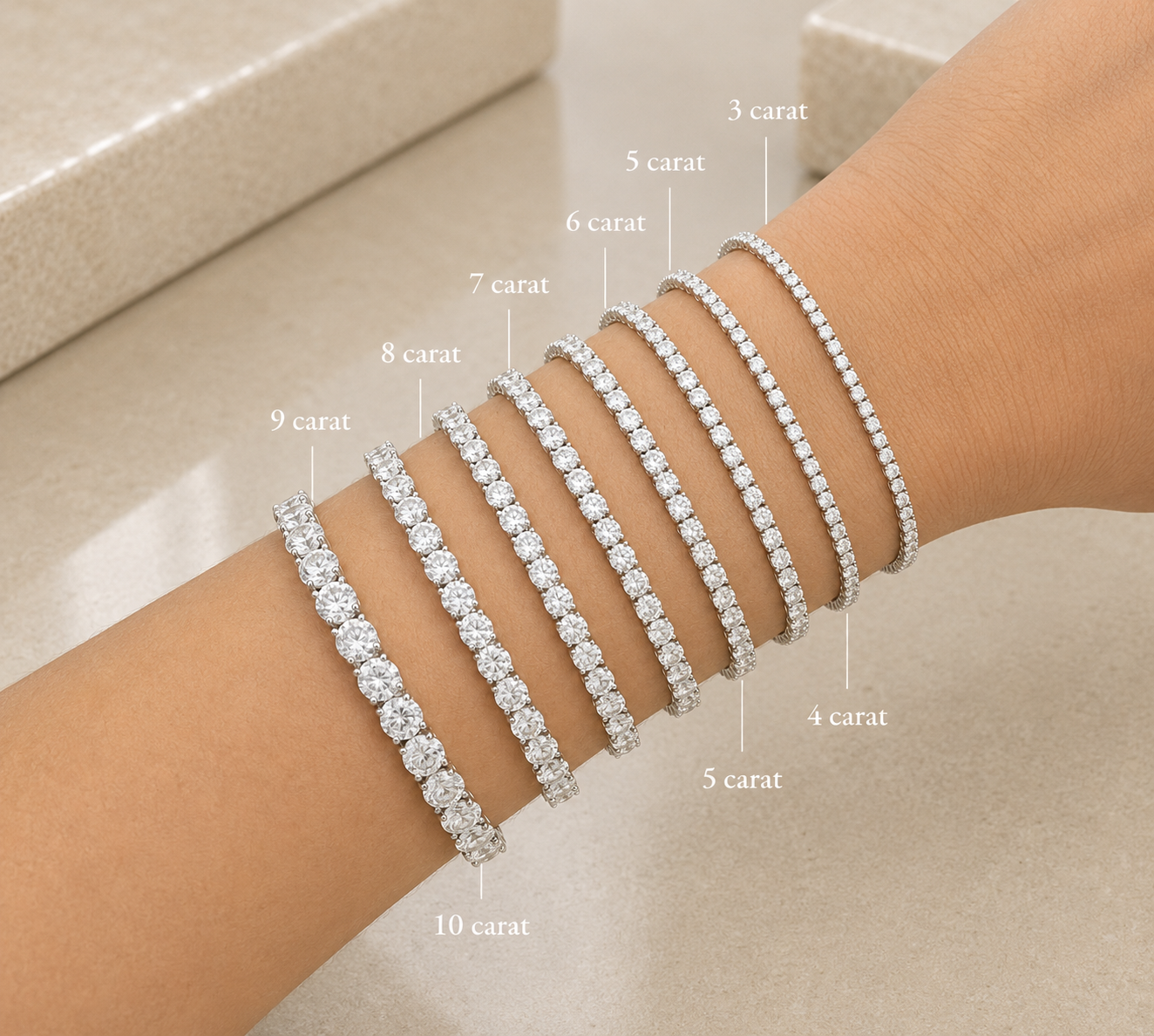 4.00 CTW Natural Diamond 18K White Gold Tennis Bracelet
