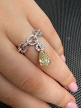 Custom Signature Diamond Chain Drop Ring