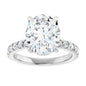 3.5 ct Oval Accented Engagement Ring 14K white gold