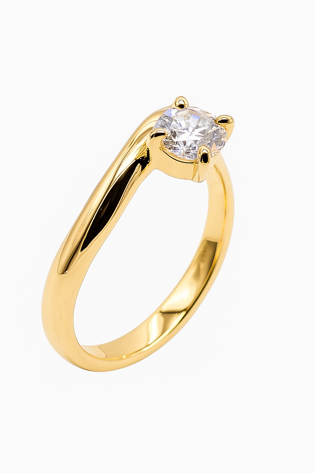 Wave Ring 0.50 Ct Oval diamond
