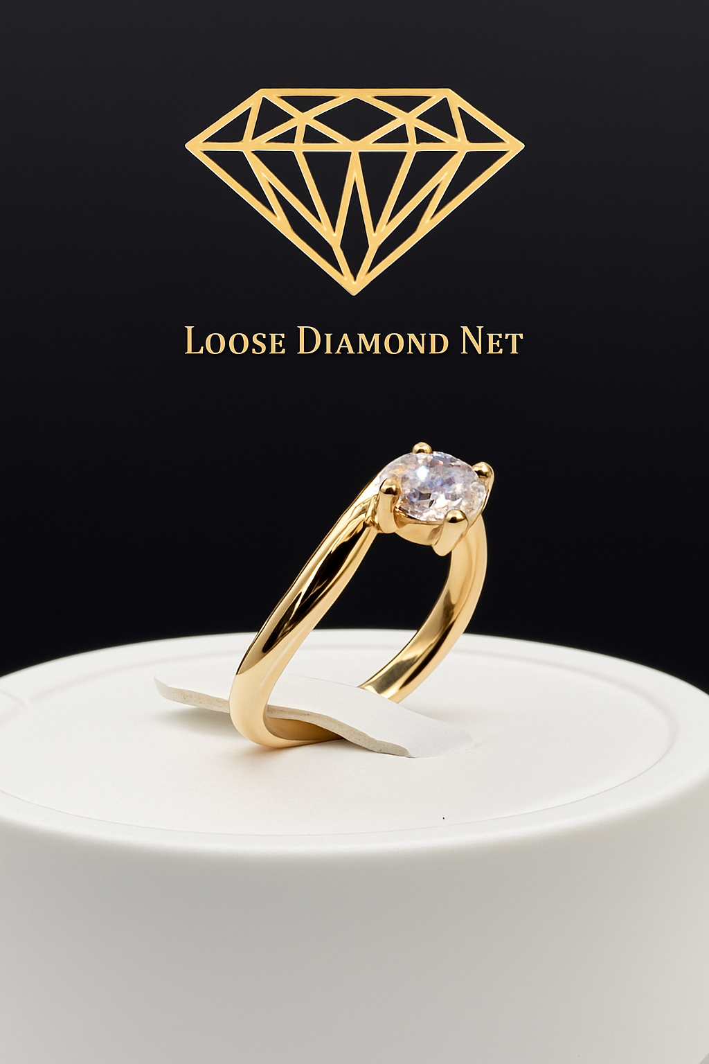 Wave Ring 0.50 Ct Oval diamond