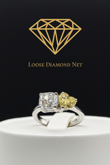 Toi et Moi 2 CTW Heart-Shaped Lab-Grown Diamond Ring – 14K White Gold