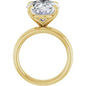 7.04 CT Oval Lab Grown Diamond Ring – 14K Yellow Gold Solitaire | IGI Certified