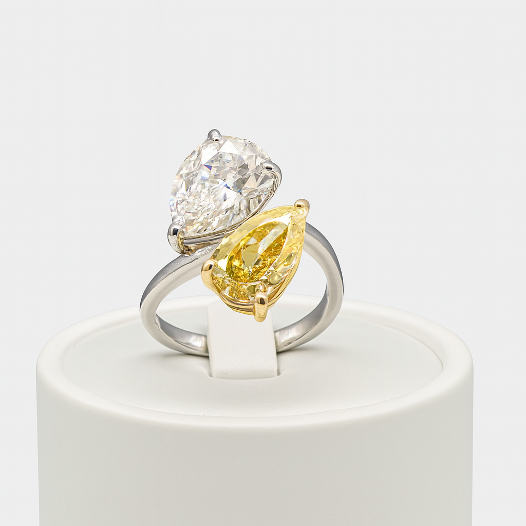 Toi Et Moi Pear Diamond Ring – 6.05 CTW