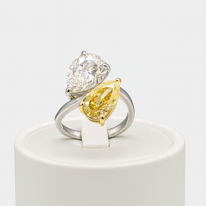 Toi Et Moi Pear Diamond Ring – 6.05 CTW