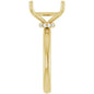 14k Yellow Gold Emerald Mounting With Wrapped Hidden Halo