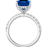 Custom Fancy Blue Diamond Engagement Ring – 3 1/2 CTW