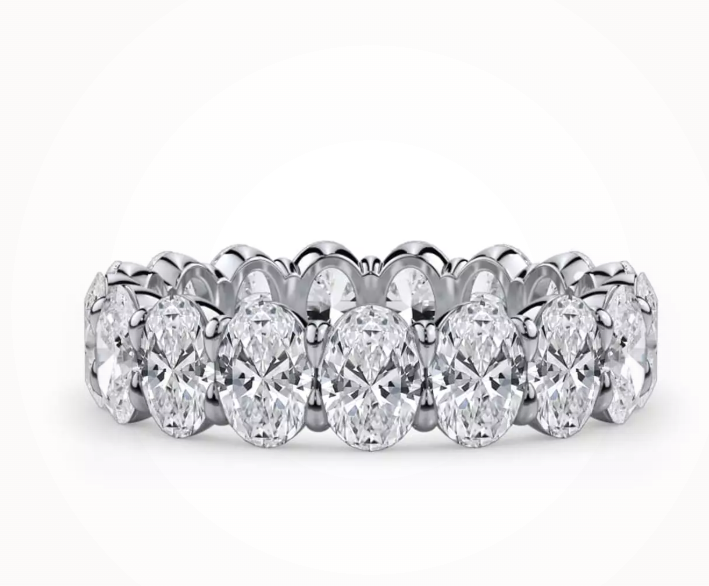 4.5 ct oval eternity band