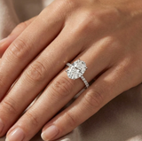 2 CT Oval Lab-Grown Diamond Engagement Ring  14K White Gold