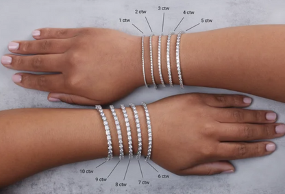 3 CT Total Lab-Grown Diamond Tennis Bracelet – 14K Gold