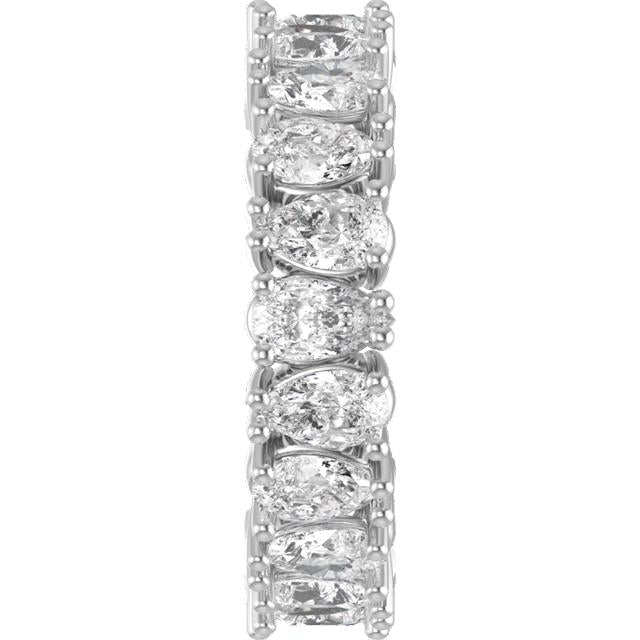 North–South Pear Eternity Band – 4 1/2 CTW | 14K White Gold | Size 7