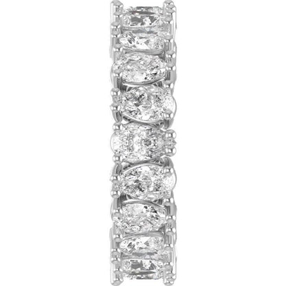 North–South Pear Eternity Band – 4 1/2 CTW | 14K White Gold | Size 7