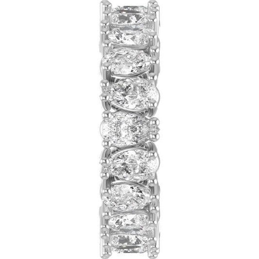 North–South Pear Eternity Band – 4 1/2 CTW | 14K White Gold | Size 7