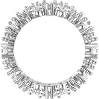 North–South Pear Eternity Band – 4 1/2 CTW | 14K White Gold | Size 7