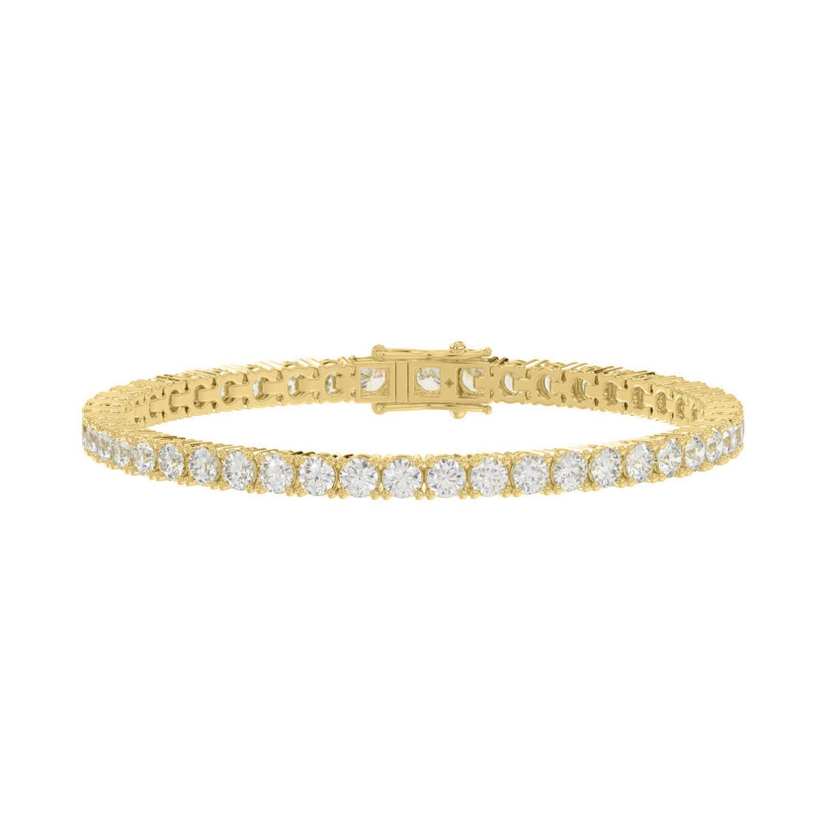 5 CTW  Tennis Bracelet Basket 4-Prong – 14K Gold
